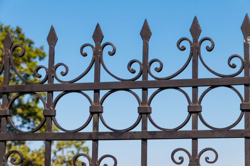 Black Iron Fence Installation detail